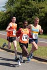 Wondiye Fikre Indelbu and James Bulman lead from James Askew in the Newton Aycliffe 10k Road Race.